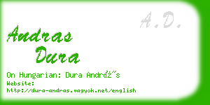 andras dura business card